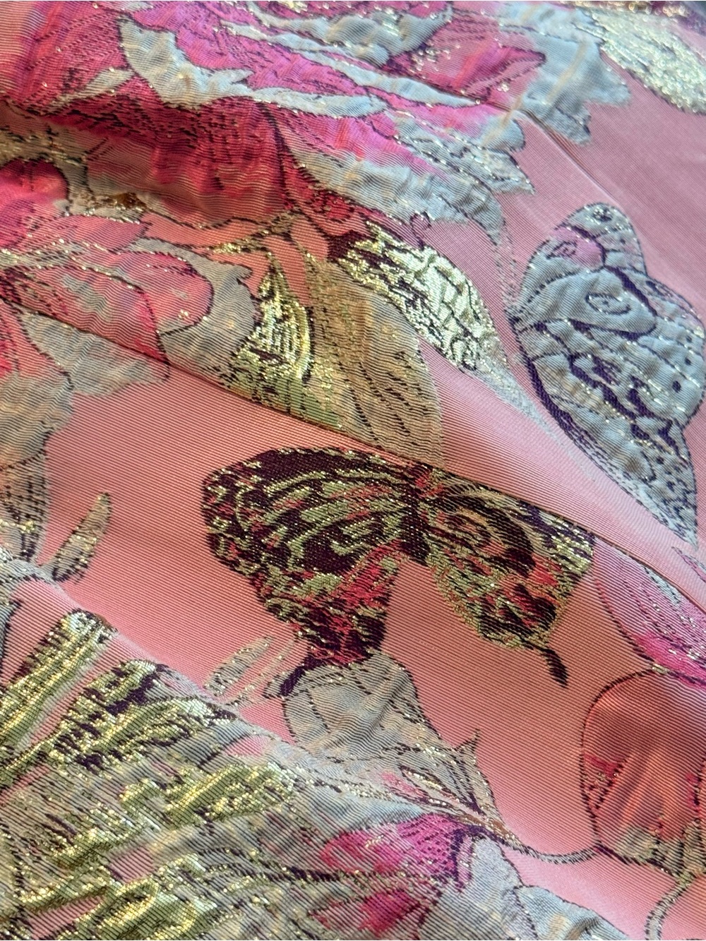 NWT Sherri Hill 57515 Inspired Pink Brocade Ball Gown w/ Pockets - Picture 4 of 10